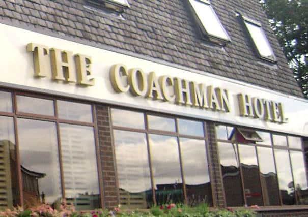 The defibrillator will be located at the Coachman Hotel