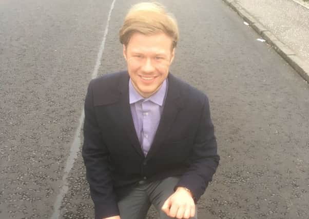 Councillor Nathan Wilson is pleased with the resurfacing of Laurel Drive in Craigneuk
