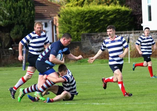 Action from the clash beteen Allan Glen's and Strathendrick (pic by Weegie Rugby)