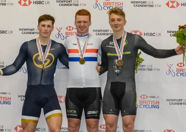 Jack Cruden from Milton of Campsie is the national junior keirin champion