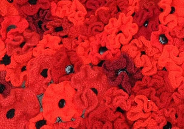 The two churches have knitted thousands of poppies