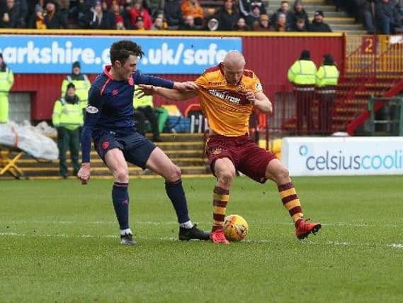 Action from Hearts' league encounter at Motherwell on September 15