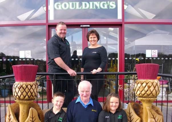 Three generations of family at Gouldings Garden Centre