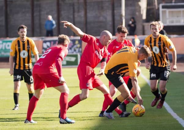 Clyde had to battle hard to overcome Berwick and stretch their winning run  to four games. (pic by Ian Runciman/Berwick Rangers)