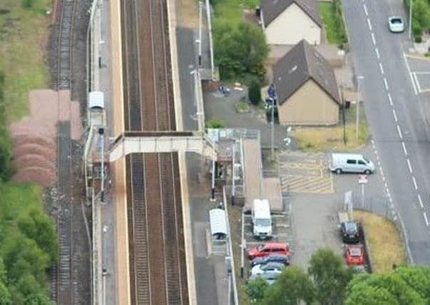 Cleland Station is currently being fitted with a new footbridge and improved disabled access