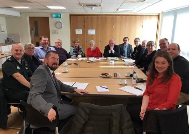 All smiles at the constructive meeting to discuss ambulance response times