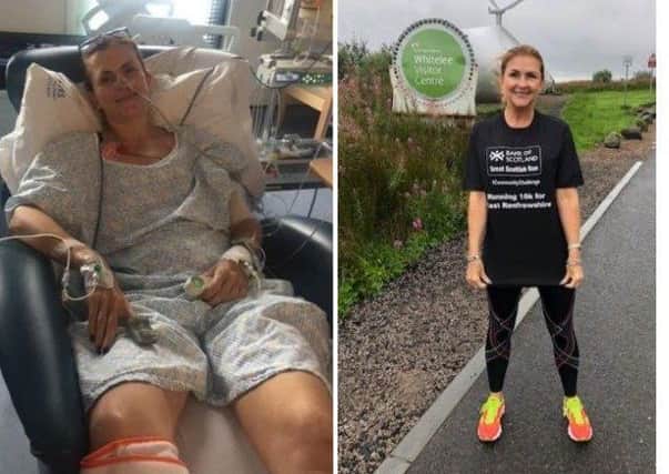 Angela was in the hopsital for three months after contracting Churg Strauss Syndrome  but she was determined to take part in the Bank of Scotland Great Scottish Run.