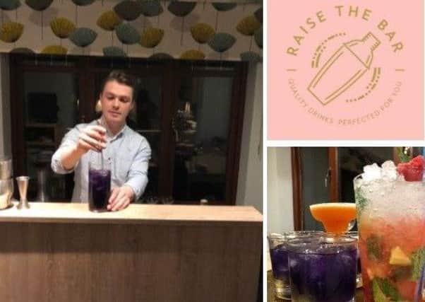 Dillion Barrie whips up a Madhatter  the unique cocktail changes colour from dark purple to a pink colour when citrus is added.