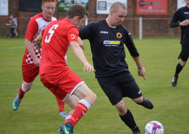 Chris Zok scored the opener in Rossvale's win at Tayport (archive pic by HT Photography/@dibsy_)