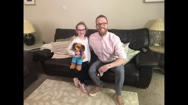 Orla is pictured with Rory from CBeebies  Vet Tales