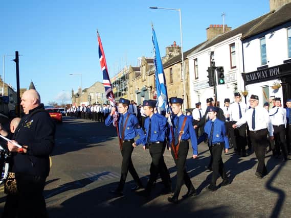 Youth take the lead as ranking Boys rather than officers head Sundays parade through Carluke