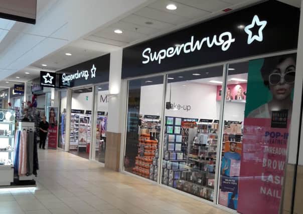 The new Superdrug store in the Antonine Centre, Cumbernauld