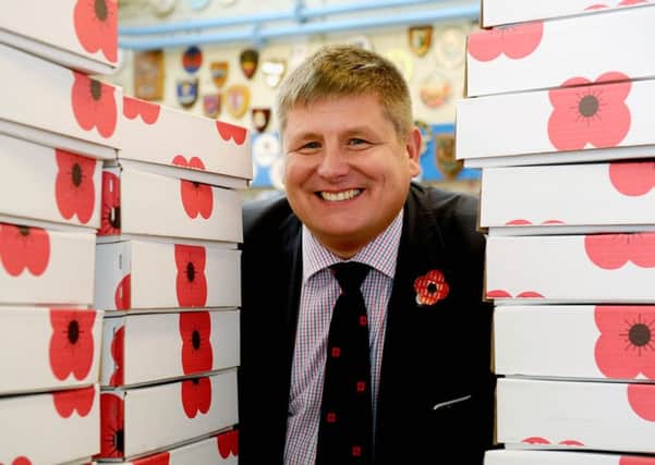 Special year...for PoppyScotland with Gordon Michie, its head of fundraising, hoping to raise an additional Â£300,000 from the 1918 Poppy Pledge campaign. (Pic: Michael Gillen)