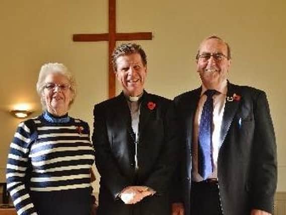 The dedicated couple receive the heartfelt thanks of the Rev. Fucella