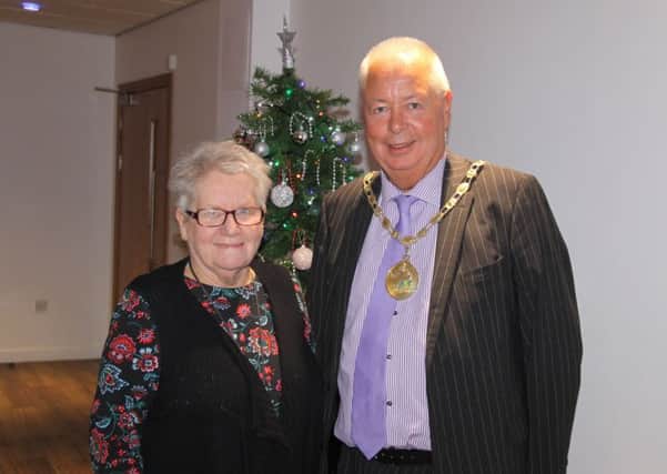 Last year's award winner Anne Marie Kennedy with Provost Jim Fletcher