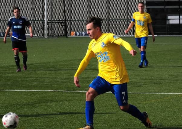 Stephen O'Neill was on target for Cumbernauld Colts against Dalbeattie Star (pic by Alex Miller)