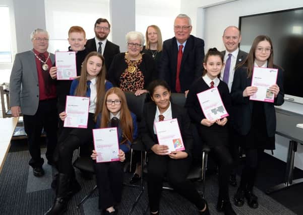 The winners of this year's North Lanarkshire Council Christmas card competition