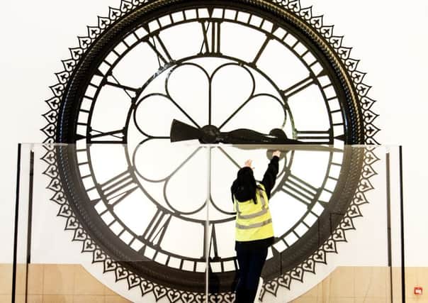 The St Enoch Clock was gifted to the people of Cumbernauld to celebrate the New Towns 21st birthday