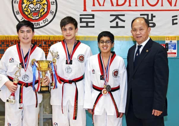 Bearsden medal winners with grandmaster TK Loh
