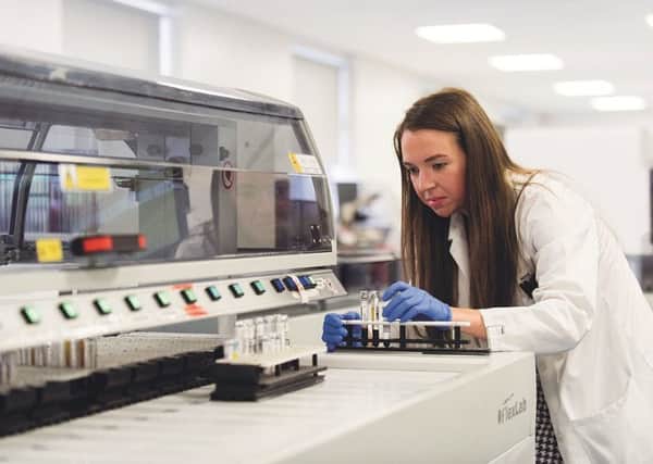 Louise Jackson, who graduated from the Universitys Applied Biomedical Science programme in 2016.