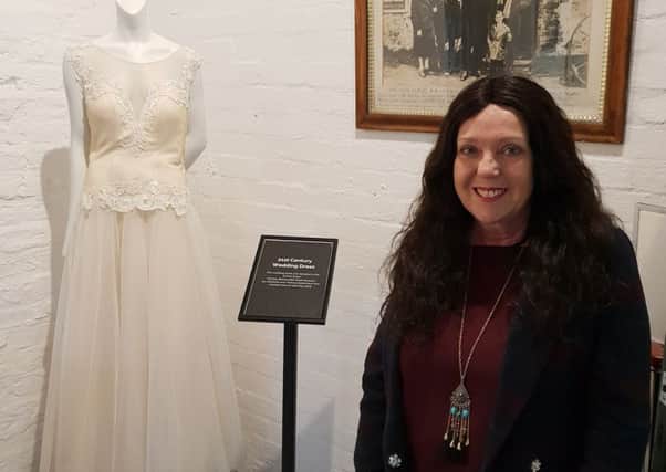 Catherine Sutherland donated her wedding dress to the Famous Blacksmiths Shop Museum at Gretna Green