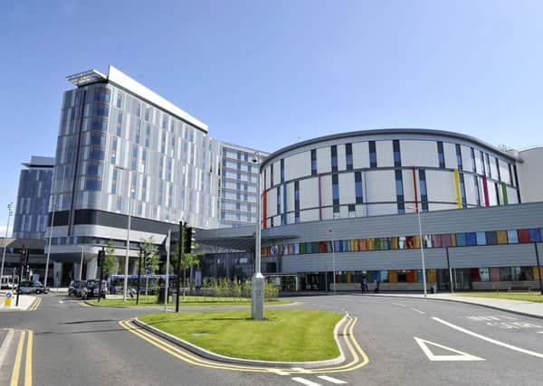 The Queen Elizabeth University Hospital where two deaths have been linked to pigeon droppings.