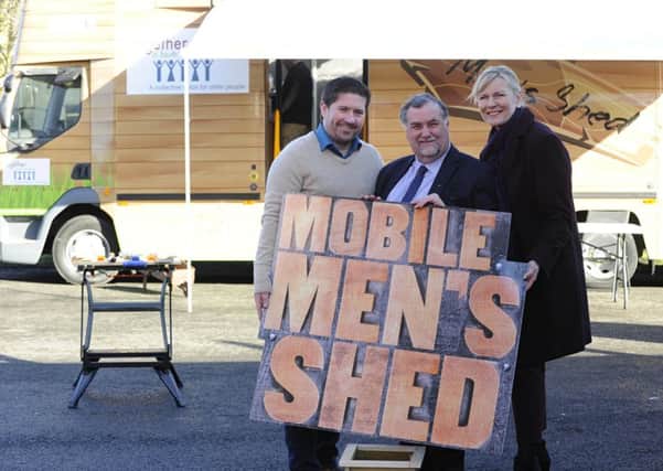 Mobile movement...Paul Creechan and Christine Calder of Seniors Together and Councillor Jim McGuigan (centre) are delighted the unit has been such a hit.