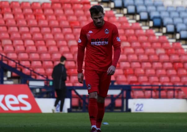 David Goodwillie faces a spell on the sidelines after fracturing an arm (pic: Craig Black Photography)