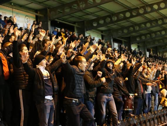 Motherwell fans celebrate 2-1 win at St Mirren (Pic by Ian McFadyen)