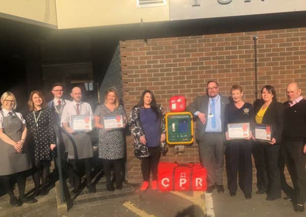 The public access defibrillator is situated outside the Coachman Hotel in Kilsyth