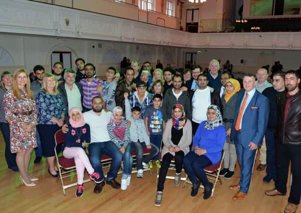 A previous intake on Syrian refugees are welcomed to North Lanarkshire in 2016