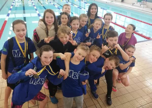 Swimmers from Milngavie & Bearsden ASC who helped the club win the team prize at the Grangemouth Junior Age Group meet