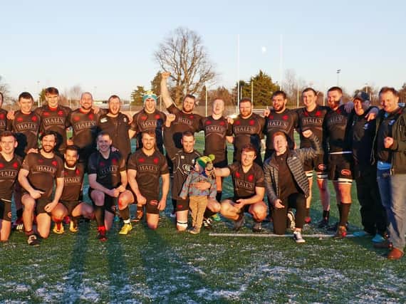 Biggar Rugby Club's table topping first team squad members have had plenty to celebrate this season!