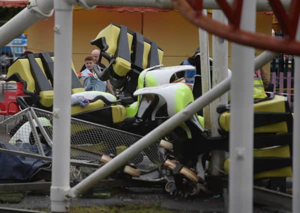 The Tsunami rollercoaster crashed in the summer of 2016 injuring nine people. Pic: SWNS