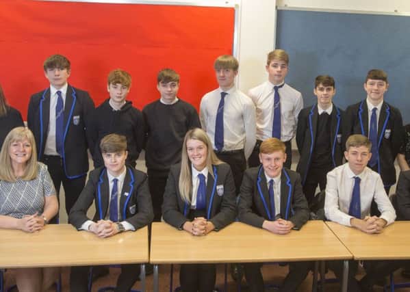 On the right road...to employment, senior pupils at Carluke High School were given a helping hand by recruitment experts Helen Salt and Cameron Shearer thanks to funding provided by UKSE.