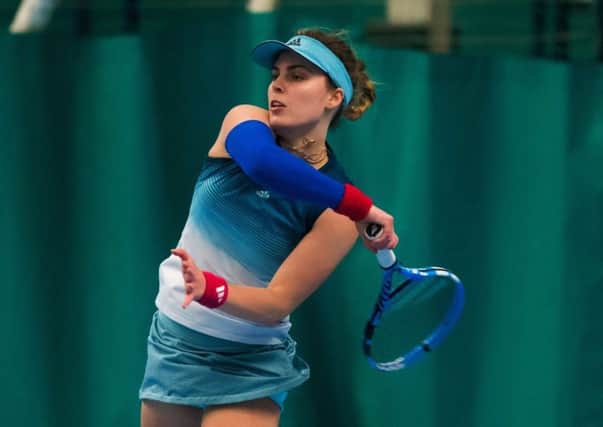 Maia Lumsden reached the semi-finals of the W25 tournament in Glasgow (pic courtesy of Tennis Scotland)