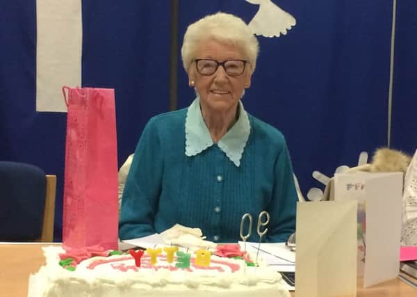 Abronhill Senior Citizens Group  celebrated organisation secretary Betty Waddles 90th birthday at its final agm