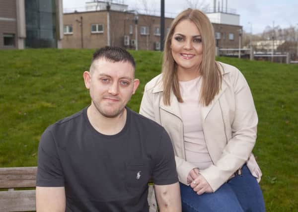 Allan McGowan meets Jennie Differ seven weeks after undergoing a kidney transplant
