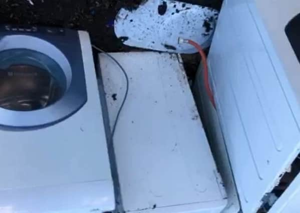 A washing machine and other broken white goods are among the items which have been dumped around Millcroft Road and Greenrigg