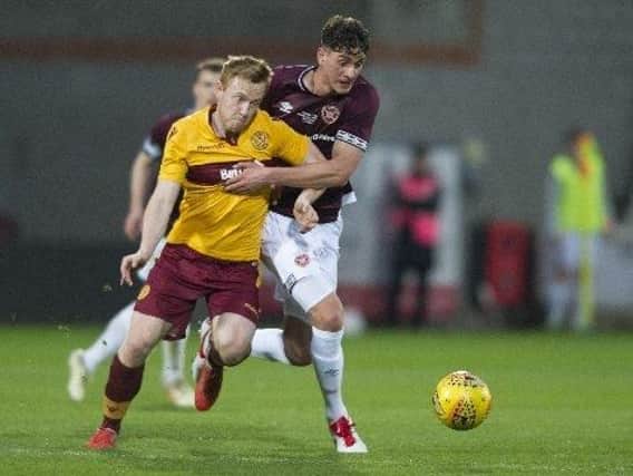 Striker Danny Johnson was in the Motherwell Reserves team beaten by Hearts on Monday night (Pic by Neil Hanna)