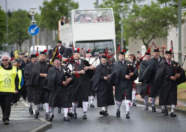 Pipers lead the parade at last year's gala day