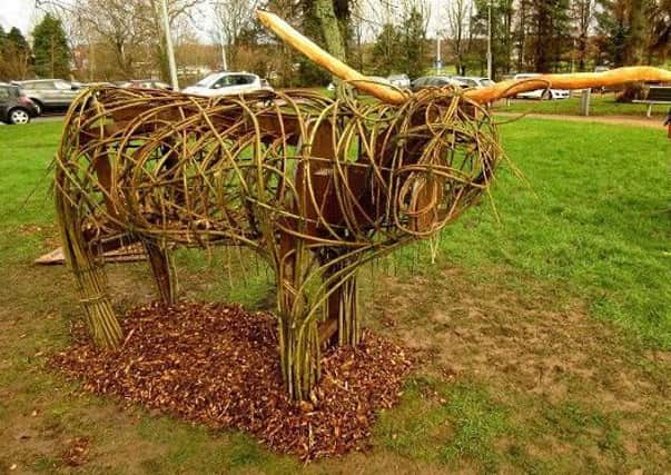 CCI cow made in Lanark in grounds of Kirklands Hospital Apl 2019