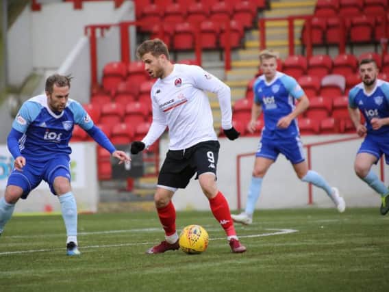 Action from Peterhead's last visit to Broadwood in October (pic by Craig Black Photography)