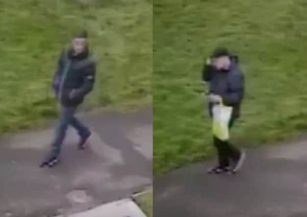 Police are looking to trace these two men who feature in video footage.