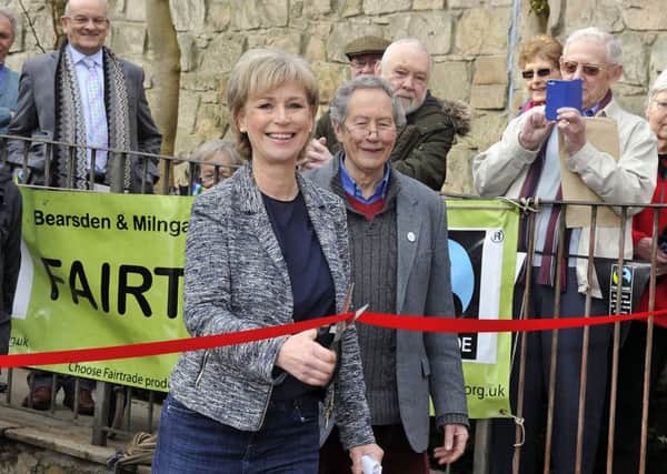 The BBC's Sally Magnusson officially opens Gavin's Mill, Fair trade cafe and shop back in 2017