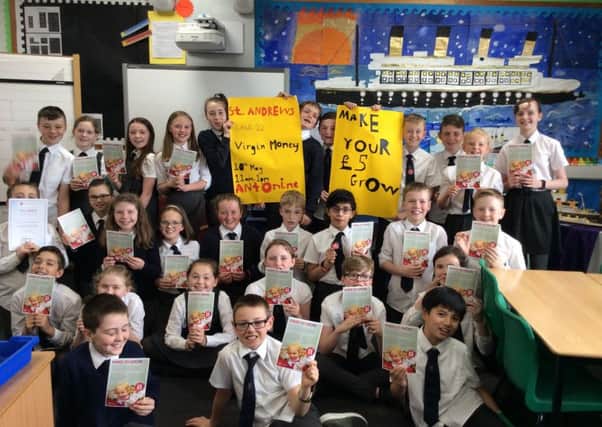 P6 pupils from St Andrew's Primary promote the Make It Grow project