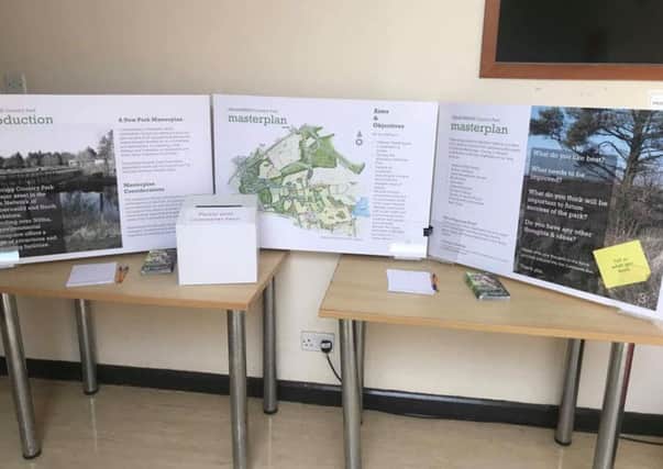 The masterplan is on display in the visitor centre at Palacerigg Country Park