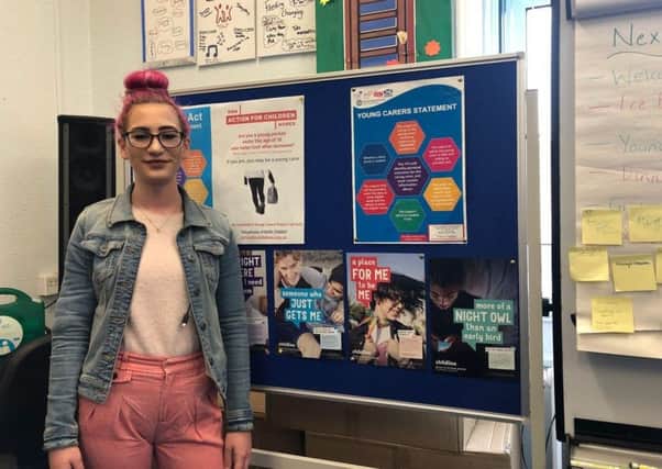 Courtney McGowan now has a new role as an assistant support worker at Action For Childrens North Lanarkshire Young Carers project