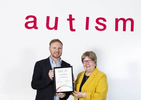 (L to R) Nick Ward, Director of the National Autistic Society Scotland and Marion Fellows MP.