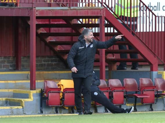 Robbo offers Motherwell players guidance during St Mirren game on Saturday (Pic by Ian McFadyen)
